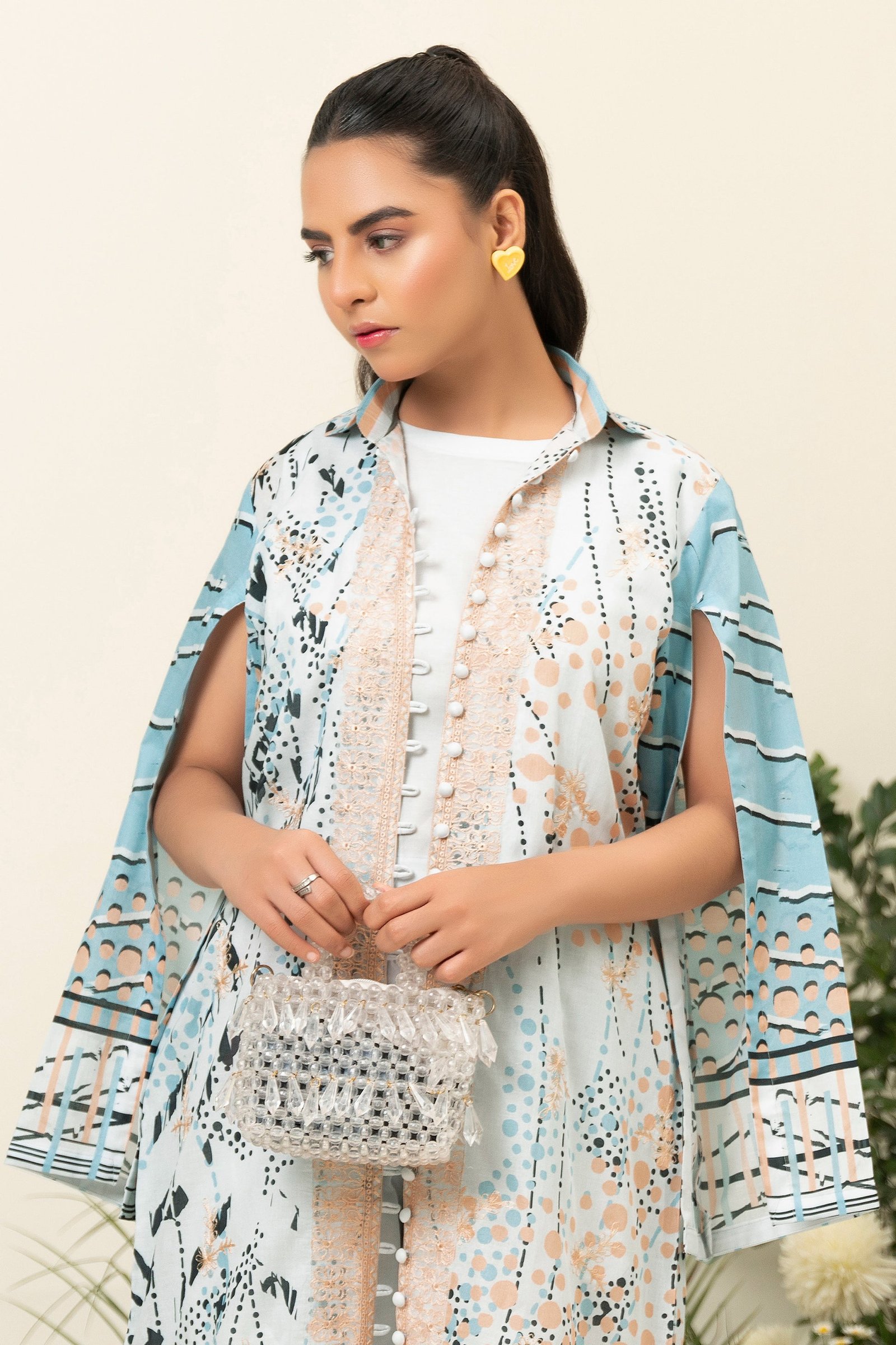 3 Piece Rose Pink Unstitched Embroidered Lawn (Copy) - Image 2