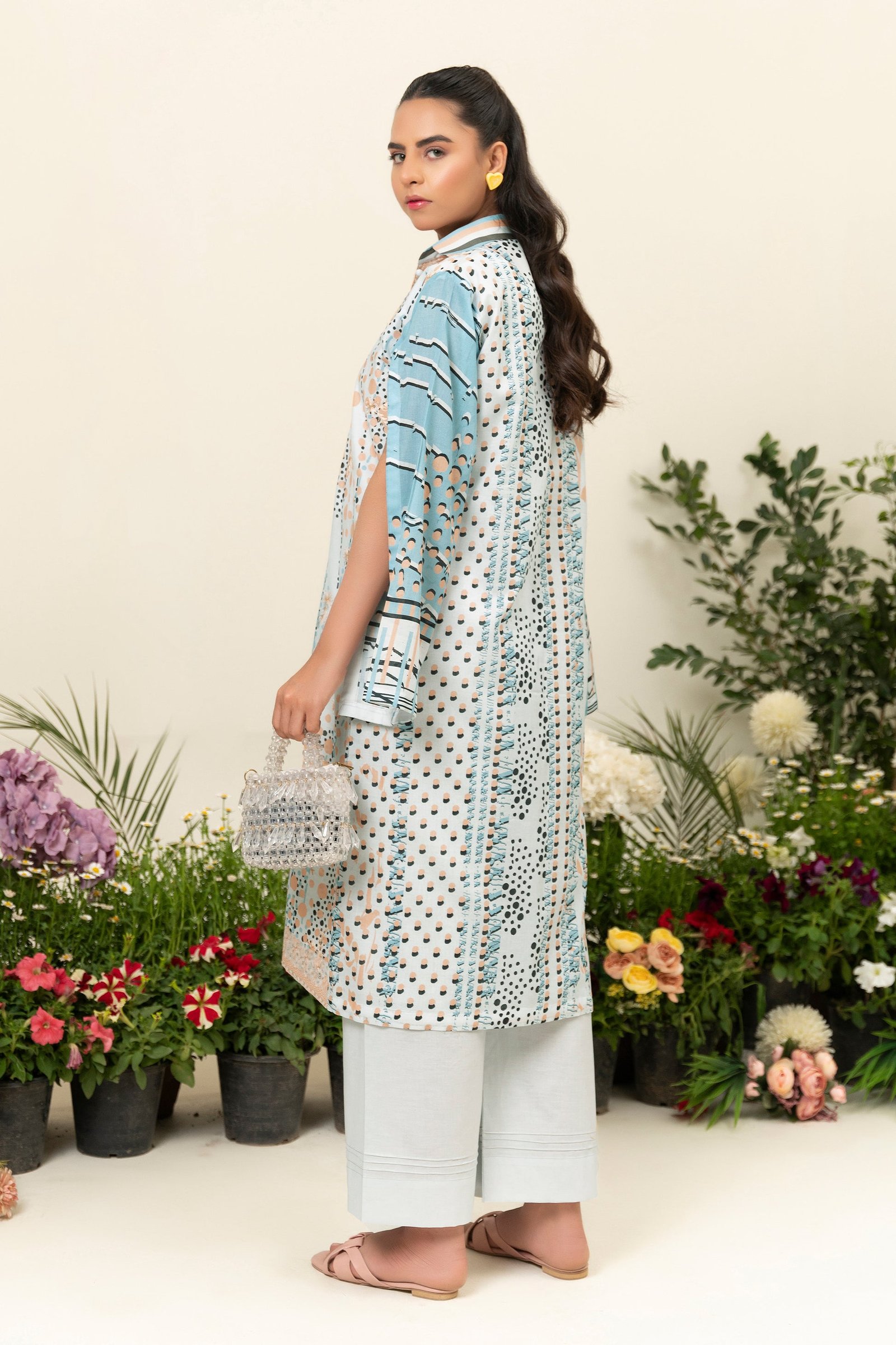 3 Piece Rose Pink Unstitched Embroidered Lawn (Copy) - Image 4