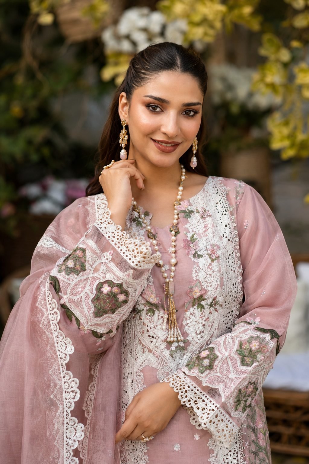 ELAF Premium Chikankari Lawn Collection – 3 Piece Unstitched Suit - Image 2