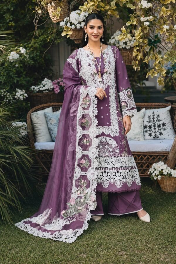 ELAF Premium Chikankari Lawn Collection – 3 Piece Unstitched Suit