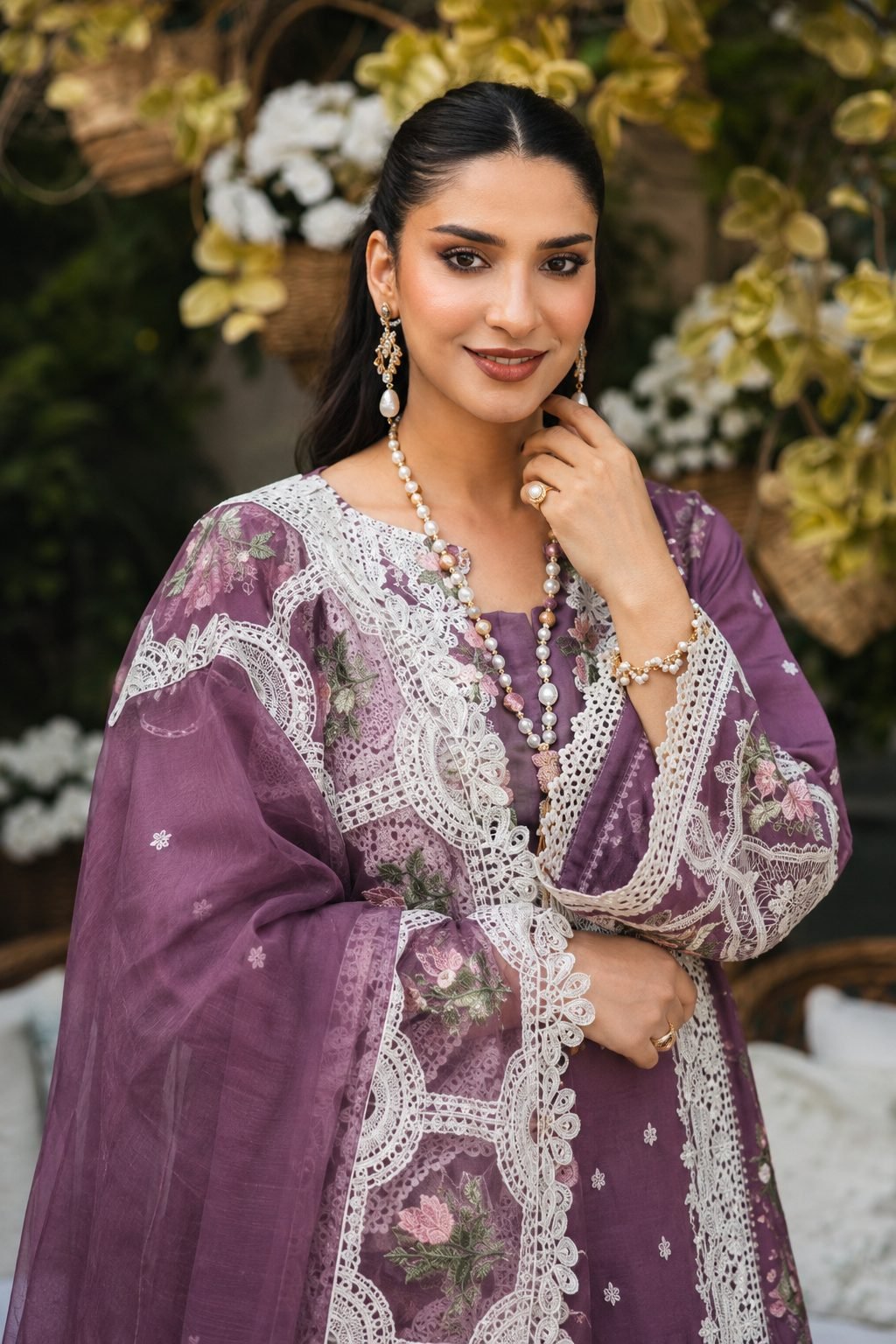 ELAF Premium Chikankari Lawn Collection – 3 Piece Unstitched Suit - Image 2