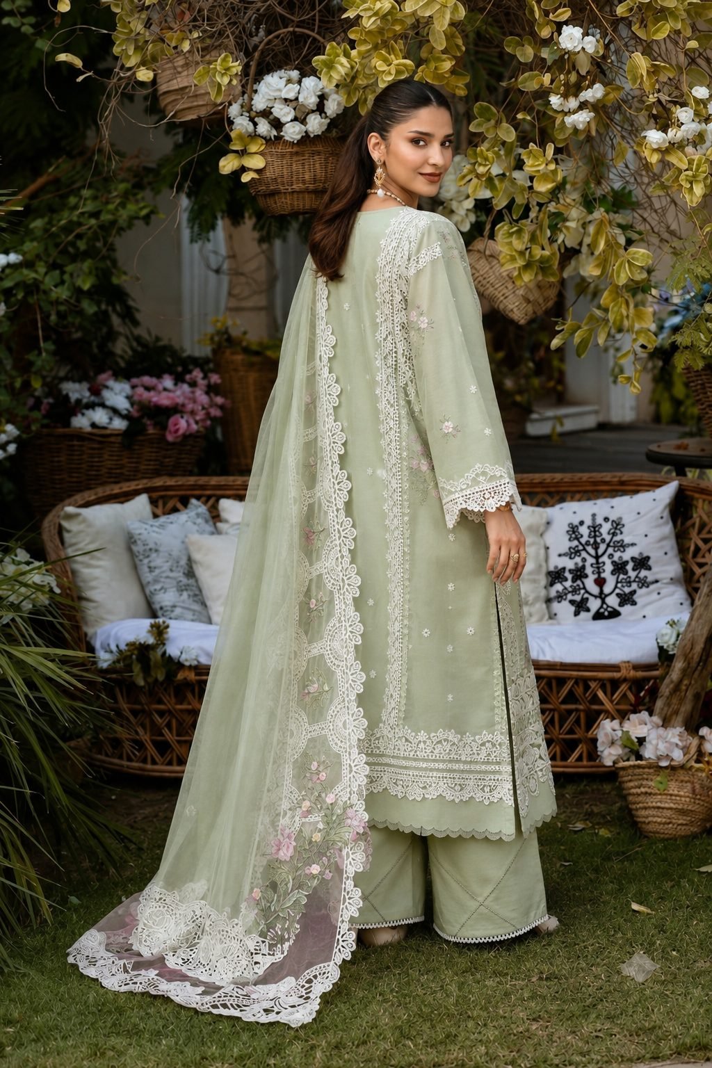 ELAF Premium Chikankari Lawn Collection – 3 Piece Unstitched Suit - Image 4
