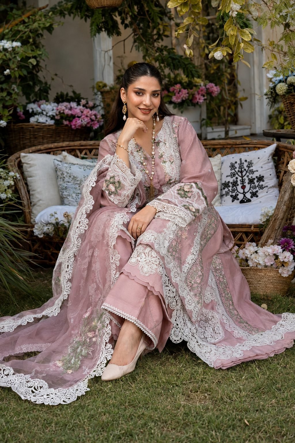 ELAF Premium Chikankari Lawn Collection – 3 Piece Unstitched Suit - Image 3