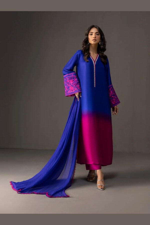 Maria B Silk Collection 2026 – Digital Printed 3PC Unstitched Suit
