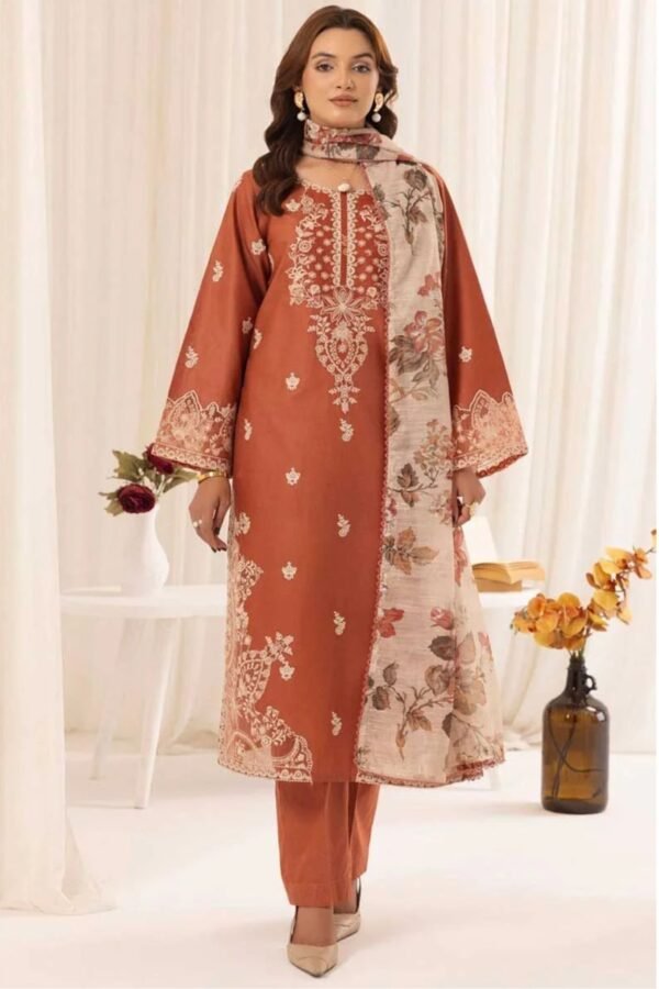 Premium Airjet Dhanak With Digital Wool Shawl