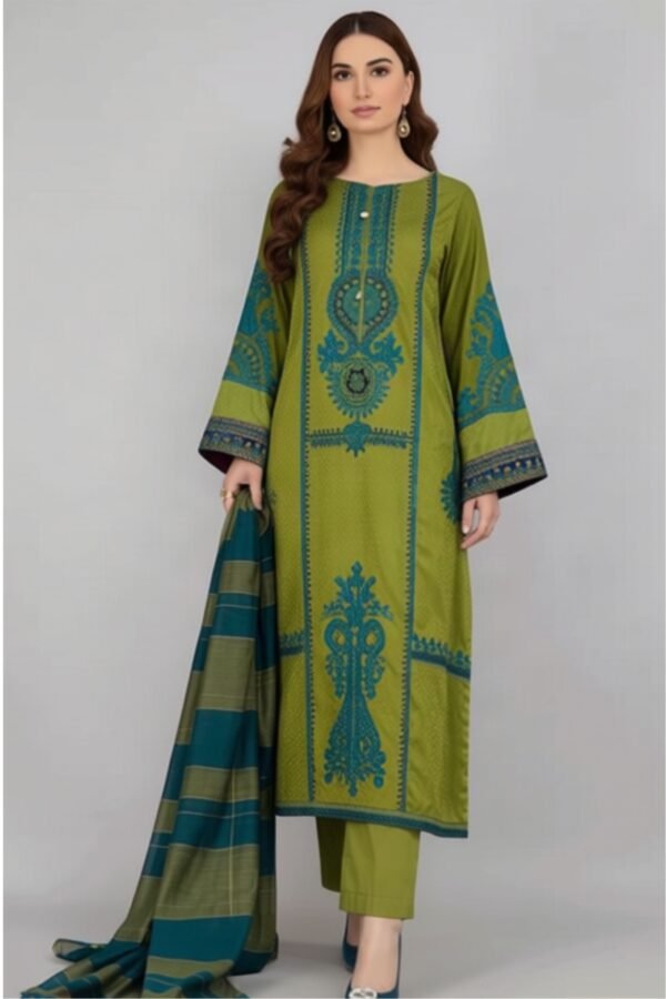 Premium Airjet Dhanak With Digital Wool Shawl