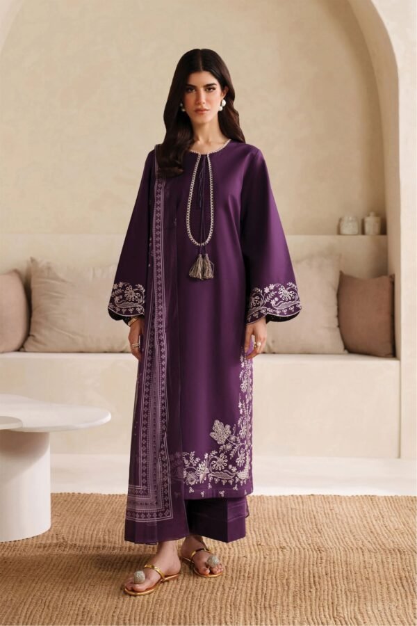 Premium Airjet Dhanak With Digital Wool Shawl