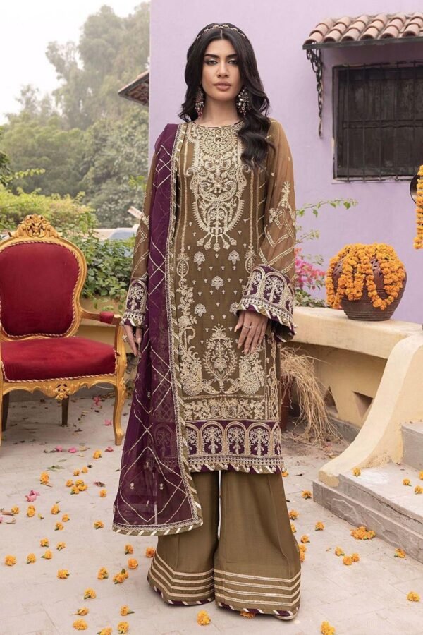 Adan Libas Rang-E-Mehfil Heavy Embroidered 3-Piece Suit