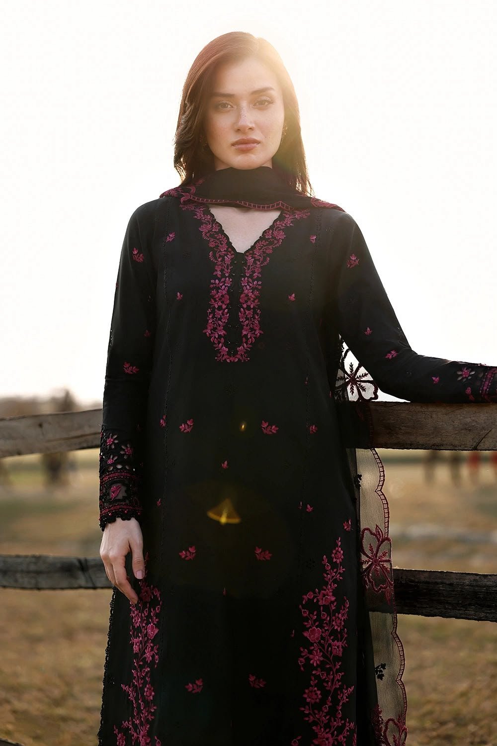 Azure Dhanak Winter Collection – Heavy Embroidered 3-Piece Suit - Image 2