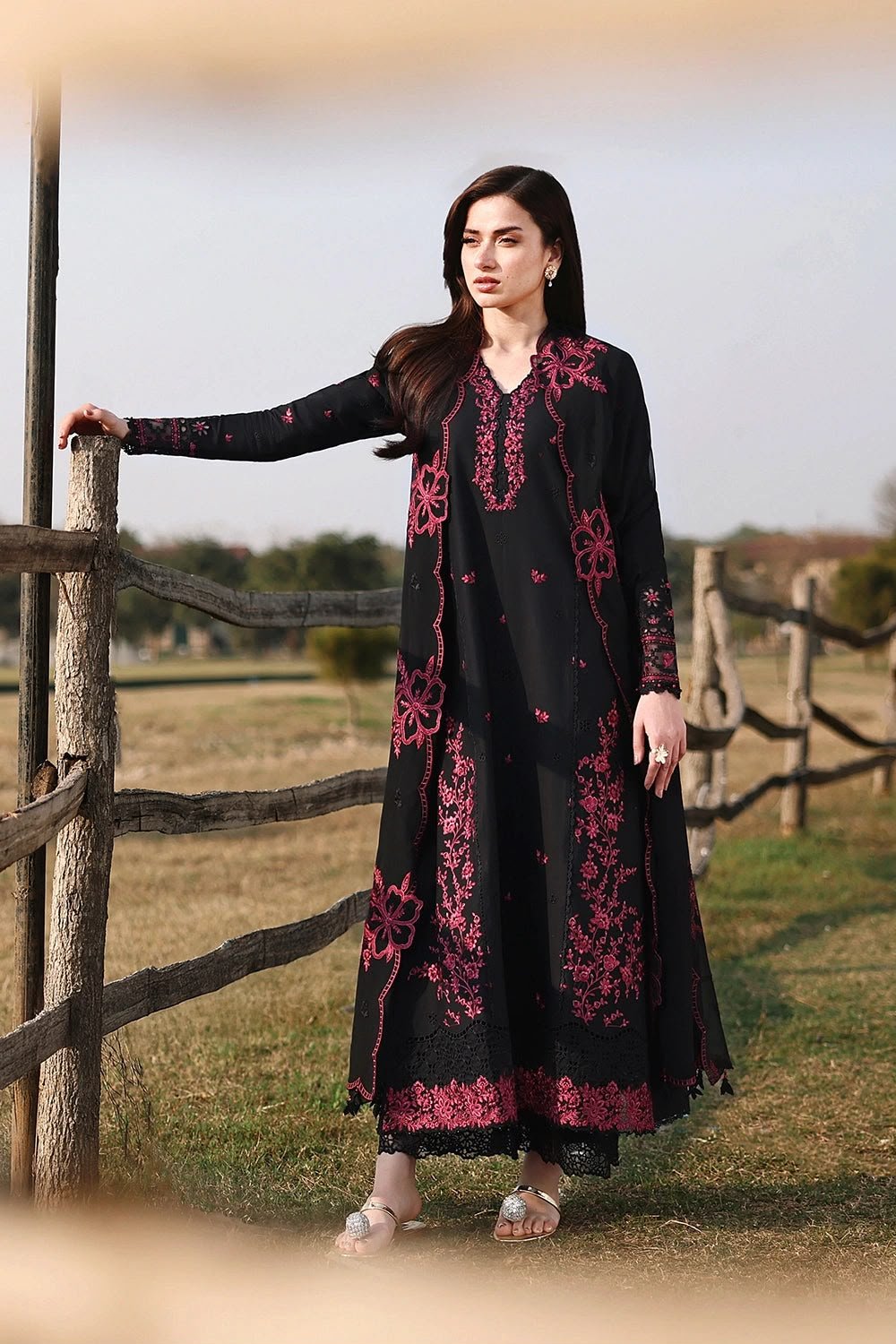 Azure Dhanak Winter Collection – Heavy Embroidered 3-Piece Suit - Image 3