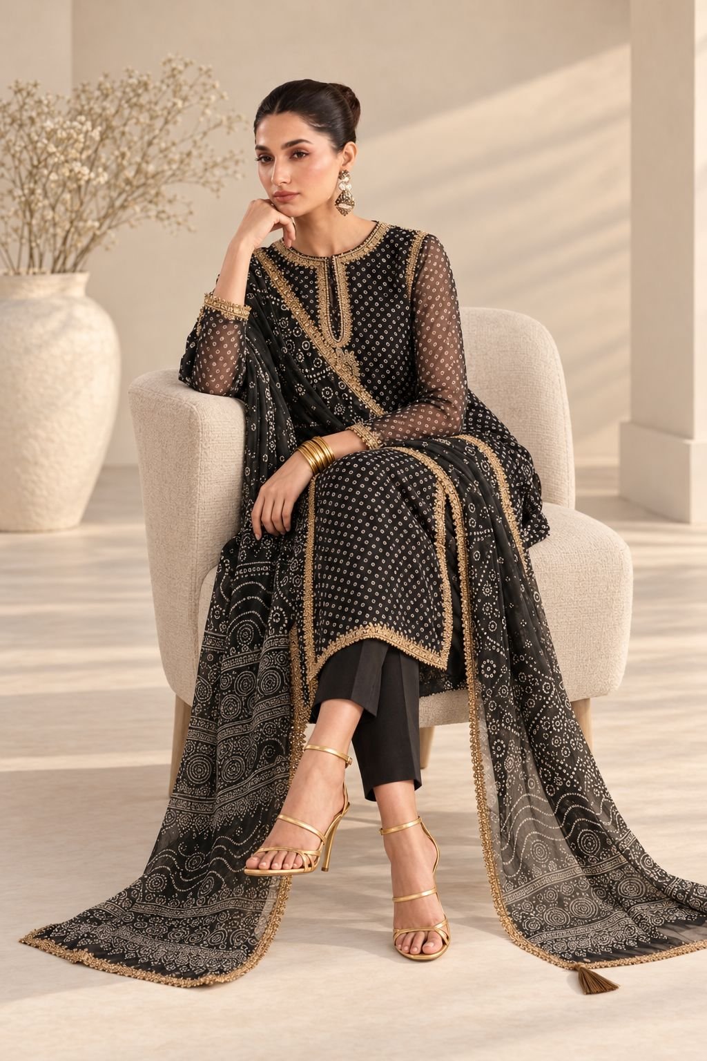 Baroque Embroidered Chiffon Collection - Image 4