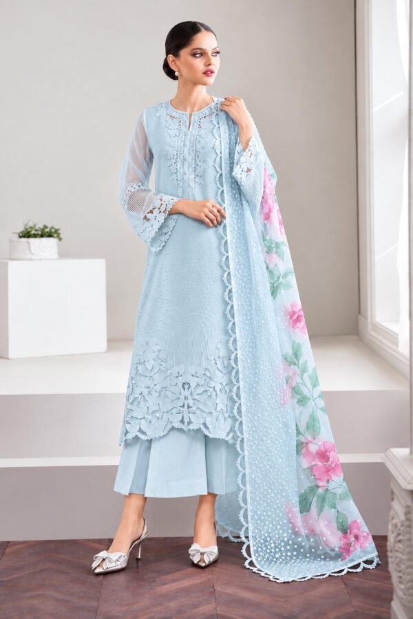 Baroque Premium Organza Embroidered 3PC Suit