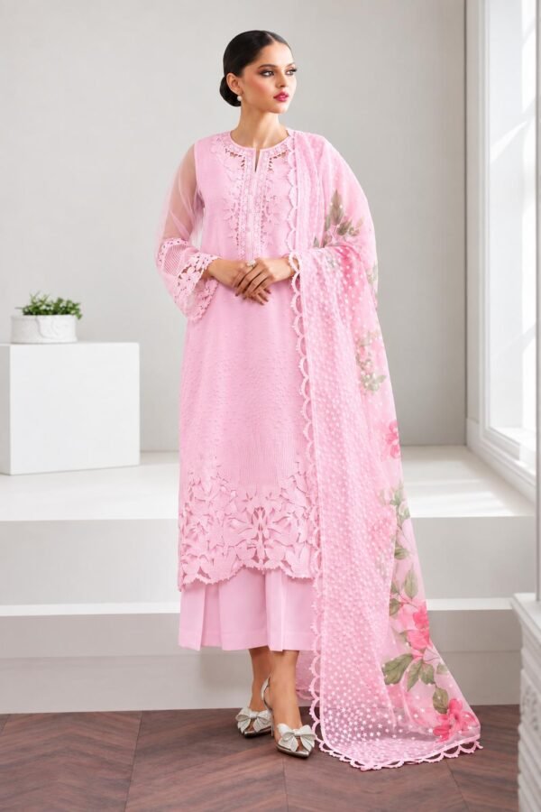 Baroque Premium Organza Embroidered 3PC Suit