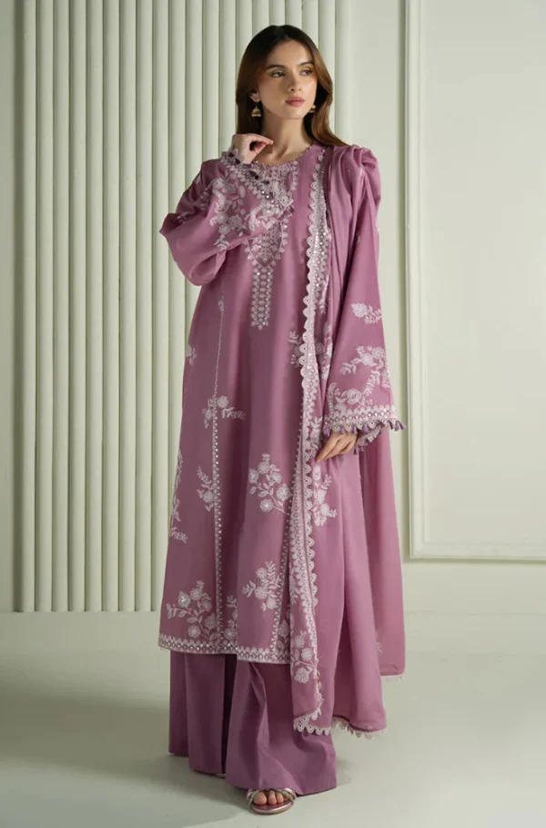 Cross Stitch Luxury Dhanak Embroidered 3-Piece Suit