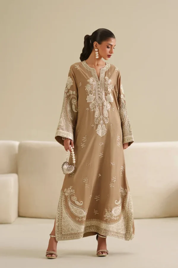 Luxury Shalmoz Silk Embroidered 2-Piece Suit