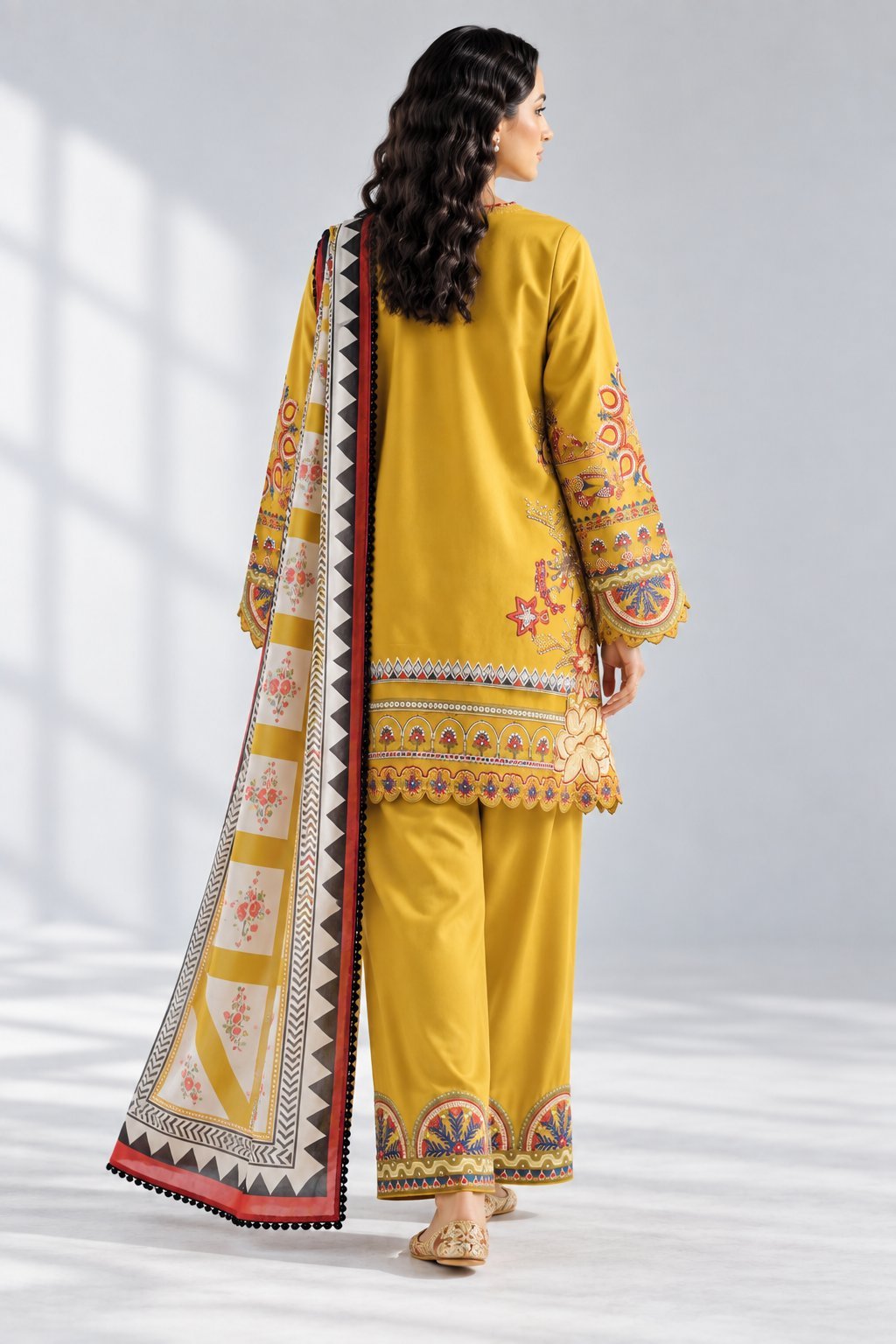 Premium Airjet Dhanak Embroidered 3PC Suit - Image 4