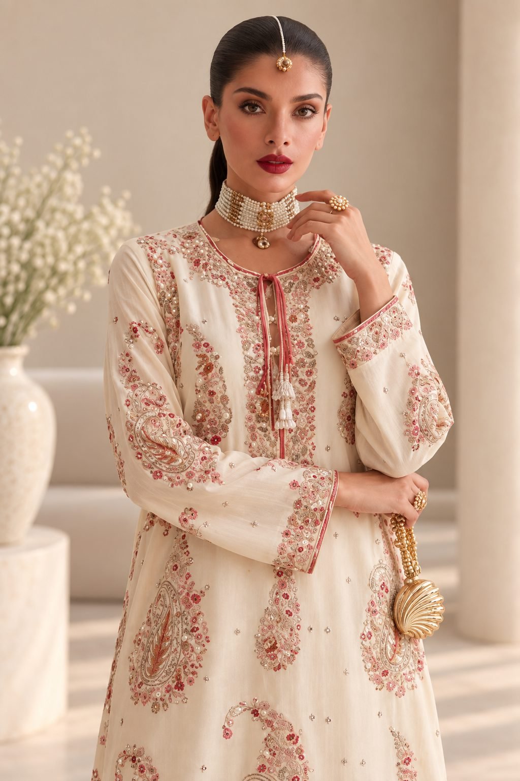 Premium Airjet Dhanak Embroidered Suit - Image 5