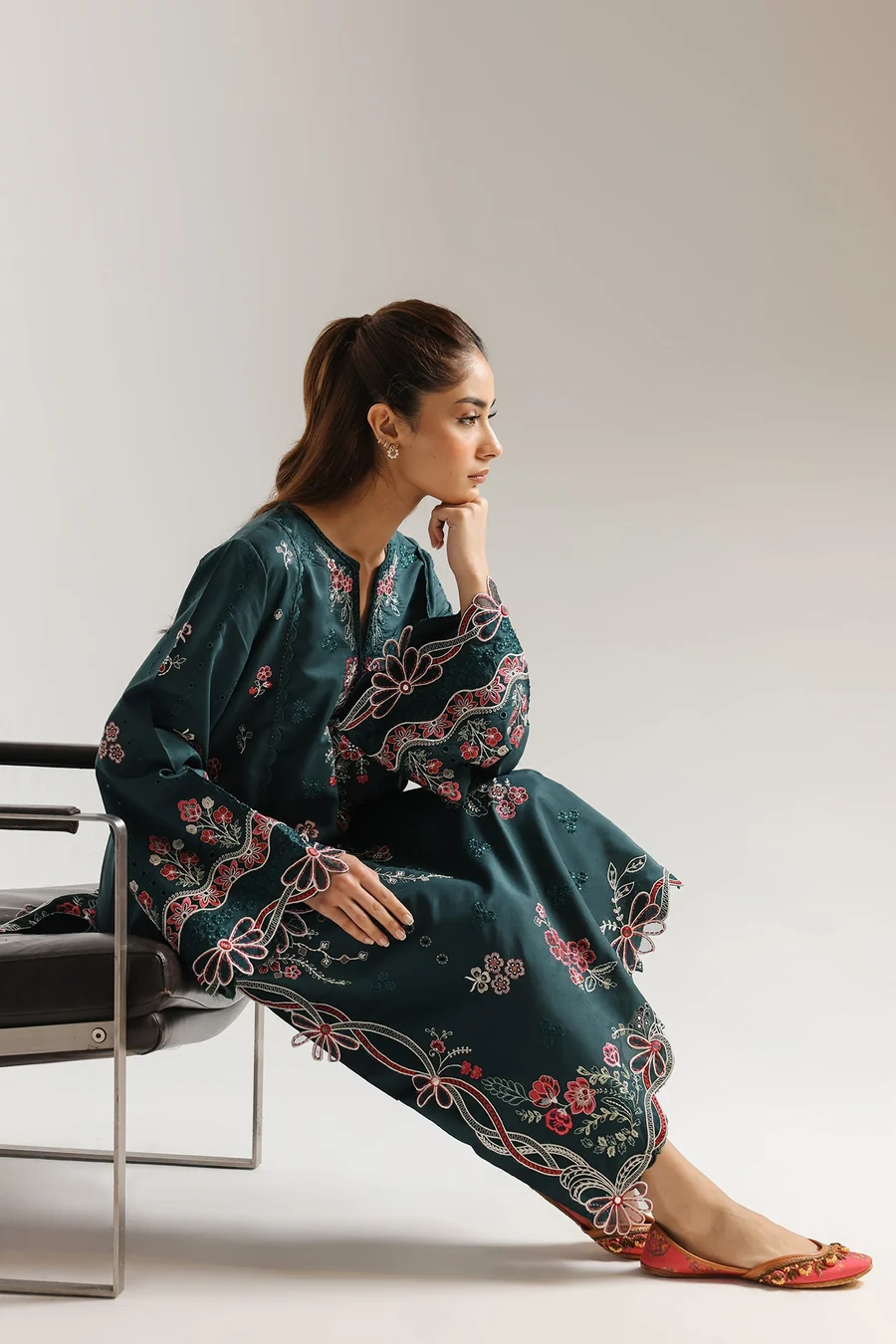 Premium Airjet Dhanak Embroidered Suit - Image 5