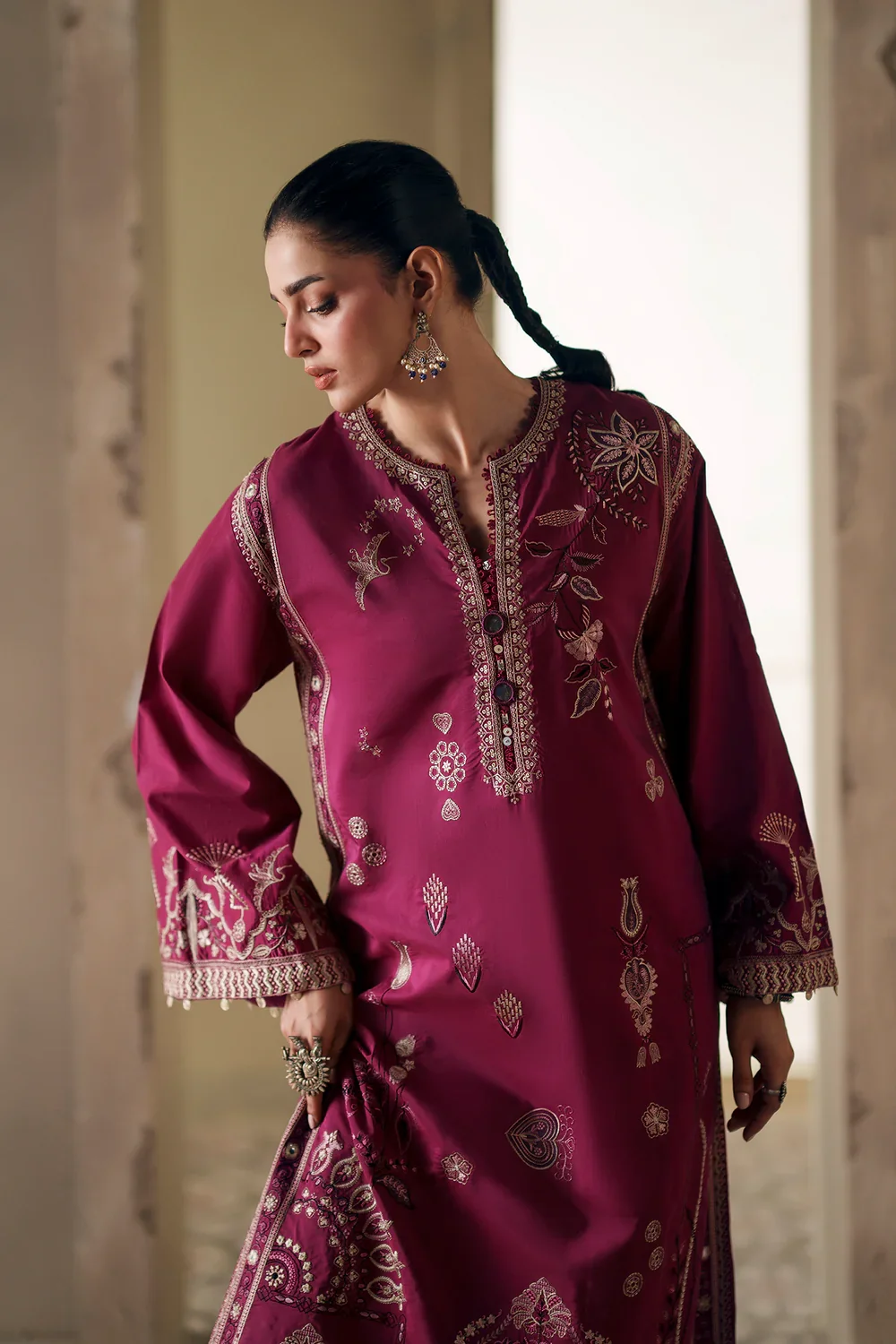 Premium Airjet Dhanak Embroidered Suit - Image 2