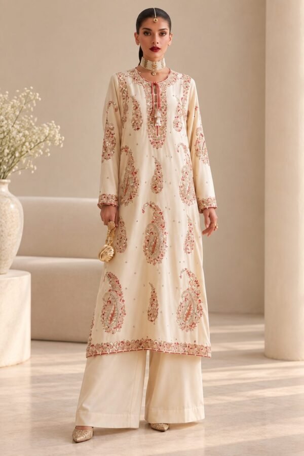 Premium Airjet Dhanak Embroidered Suit