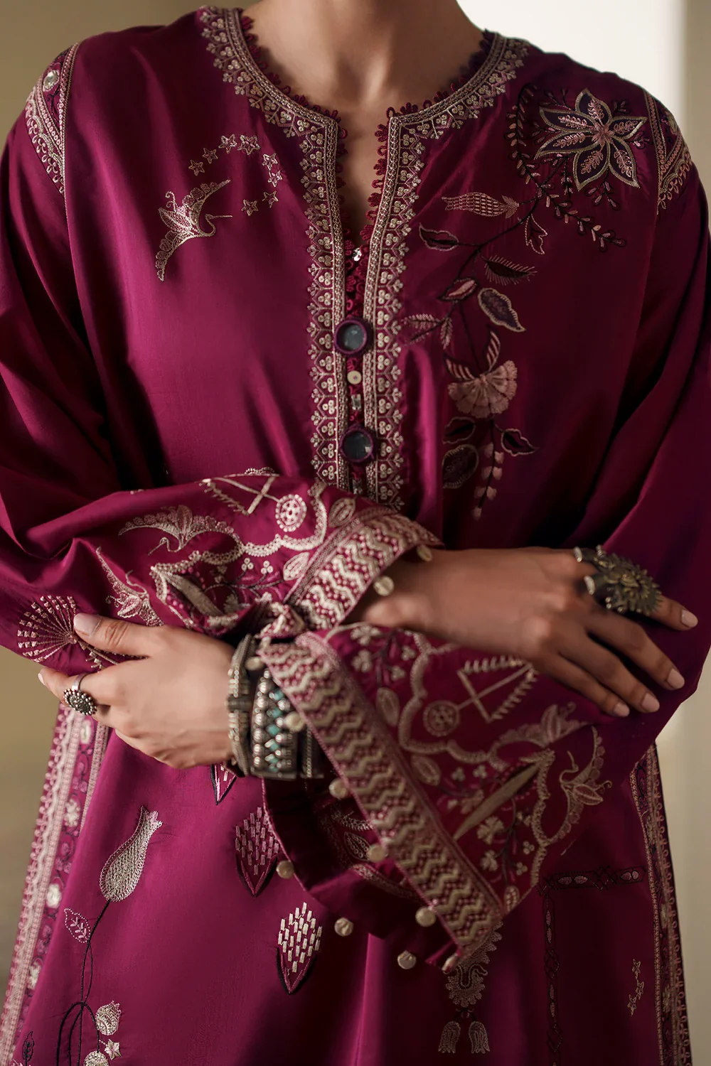 Premium Airjet Dhanak Embroidered Suit - Image 4