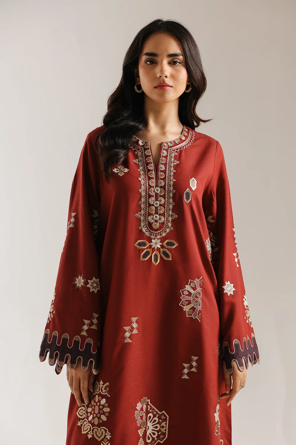 Premium Airjet Dhanak Embroidered Suit - Image 2