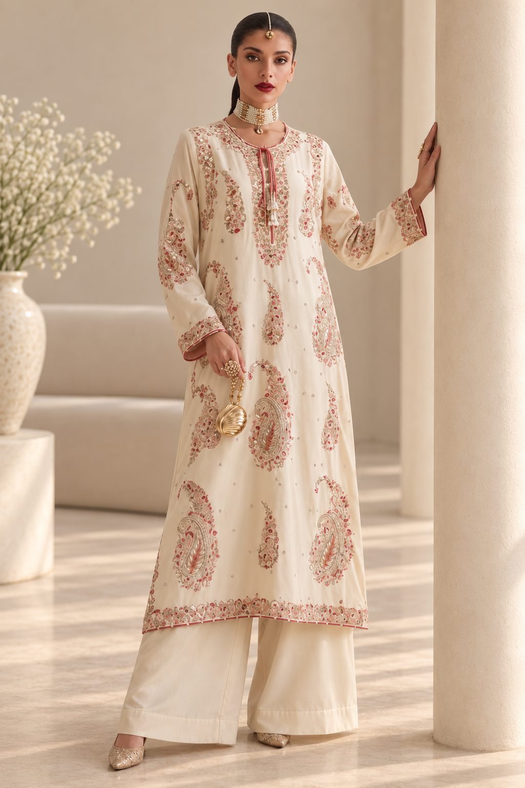 Premium Airjet Dhanak Embroidered Suit - Image 3