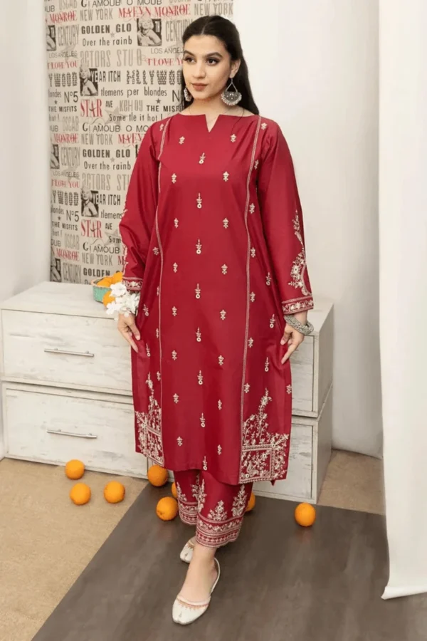 Premium Embroidered Linen 2PC Winter Collection