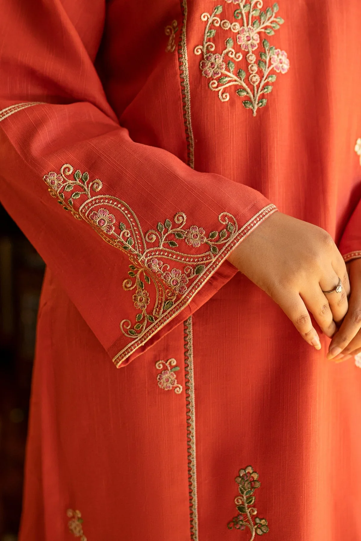 URGE - 2PC LAWN EMBROIDERED SHIRT AND EMBROIDERED TROUSER - Image 5