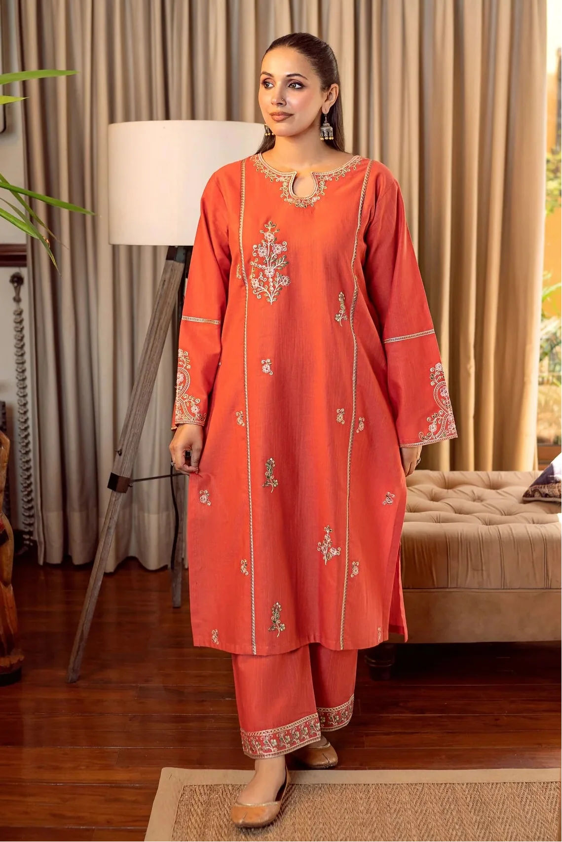 URGE - 2PC LAWN EMBROIDERED SHIRT AND EMBROIDERED TROUSER