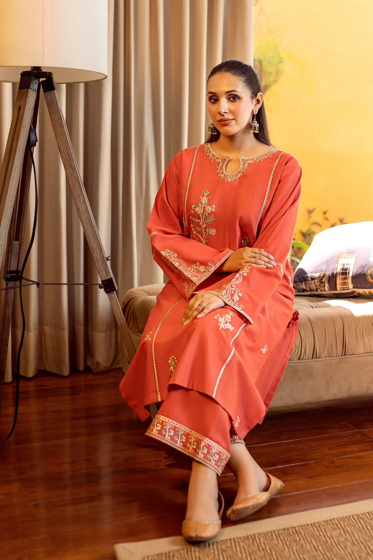 URGE - 2PC LAWN EMBROIDERED SHIRT AND EMBROIDERED TROUSER - Image 4