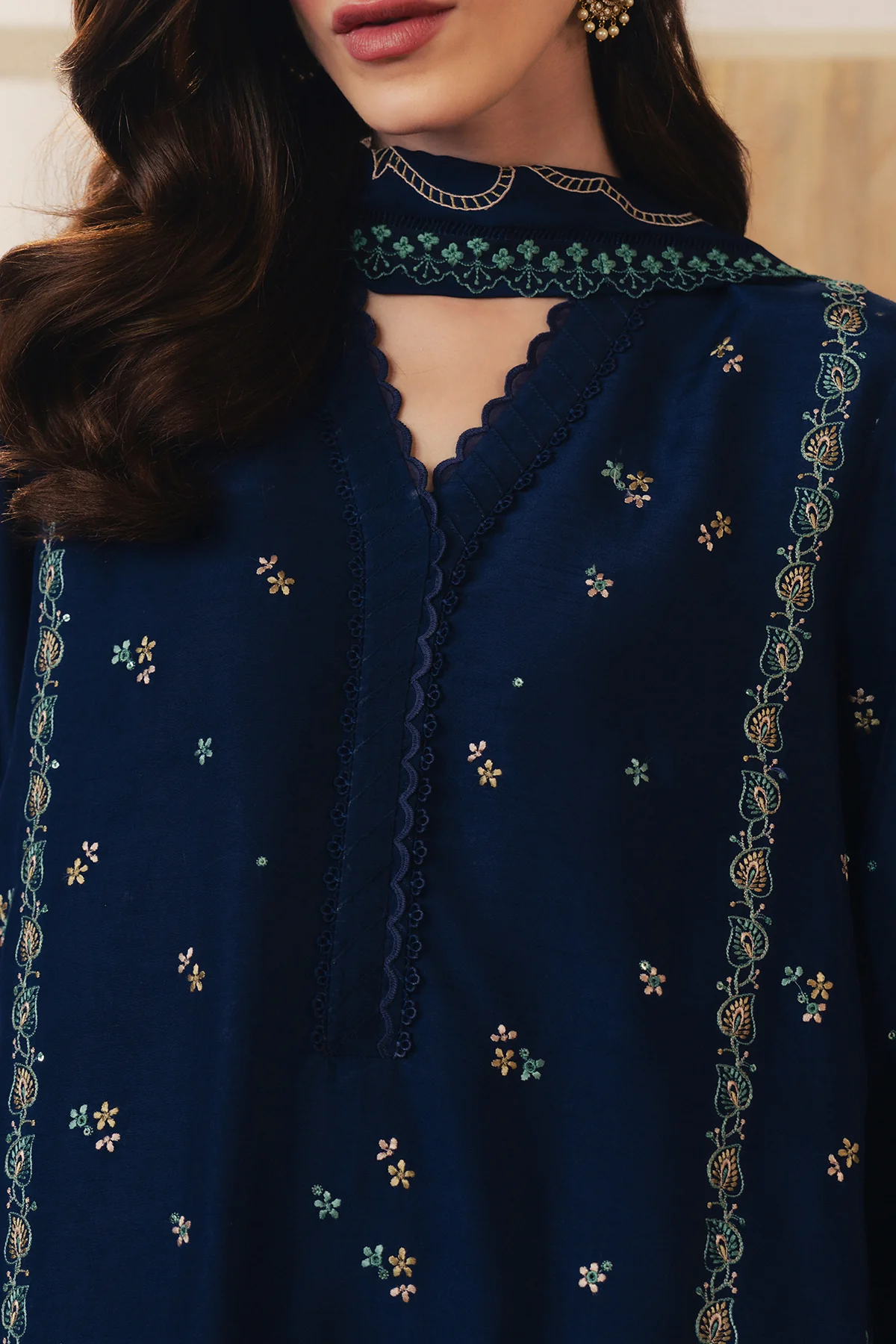 ZIVA Dhanak Winter Collection – Heavy Embroidered 3-Piece Suit - Image 2